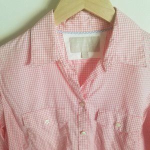 *SALE* Banana Republic Pink & White Checked Shirt